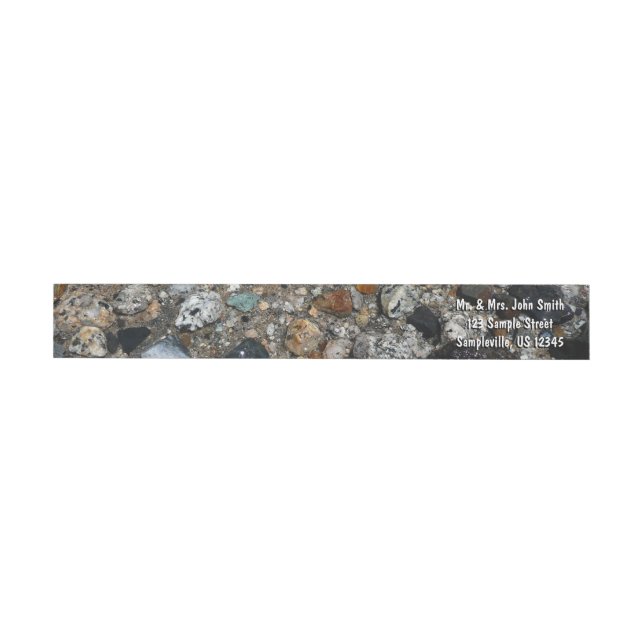 Granite Pebbles in Tenaya Lake at Yosemite Wrap Around Label (Individual)