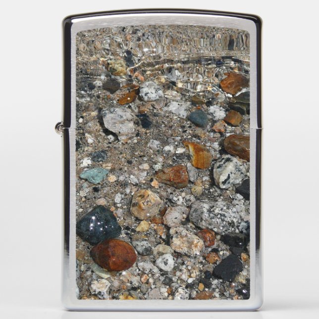 Granite Pebbles in Tenaya Lake at Yosemite Zippo Lighter (Front)