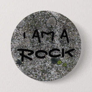 Granite Rock Grey I am a Rock Button