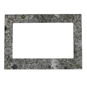 Granite Rock Grey with Green Moss Magnetic Photo Frame