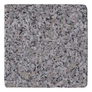 Granite Rock Marble Modern Black and Gray Trivet