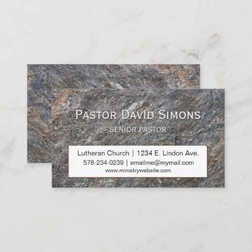 Granite Rock Pastor Ministry Business Card