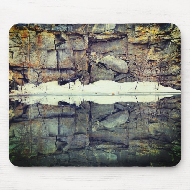 Granite Rock Quarry Wall Reflection #2 Nature  Mouse Pad (Front)