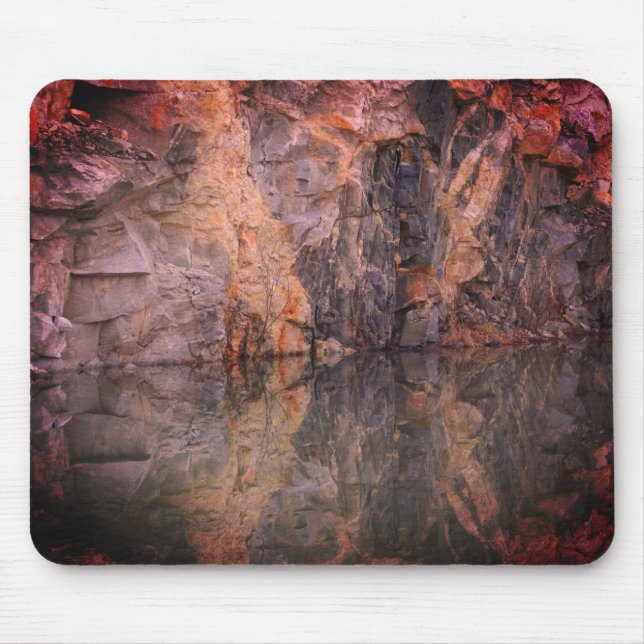 Granite Rock Quarry Wall Reflection #3 Nature  Mouse Pad (Front)