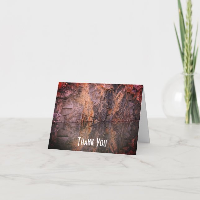 Granite Rock Reflections 3 Nature Thank You Card (Front)