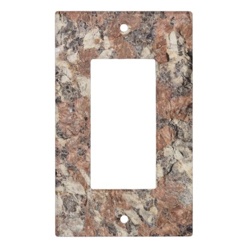 Granite Rock Texture ___ Pink Black White _ Light Switch Cover