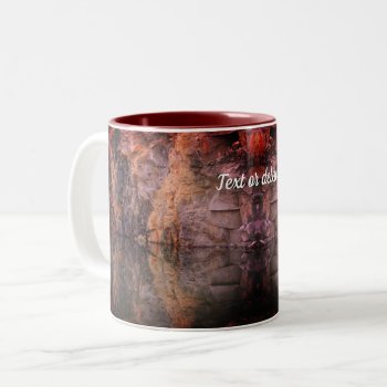 Granite Rock Wall Reflection 3 Nature Personalized Two-tone Coffee Mug by SmilinEyesTreasures at Zazzle
