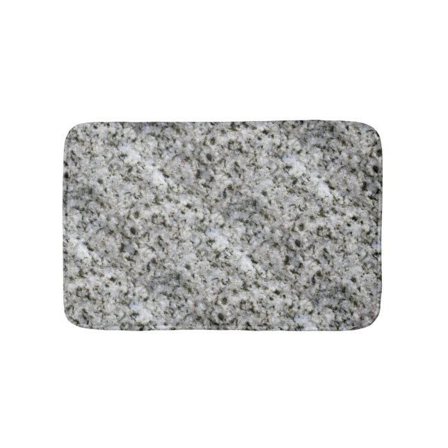 Granite Rock White Bathroom Mat (Front)