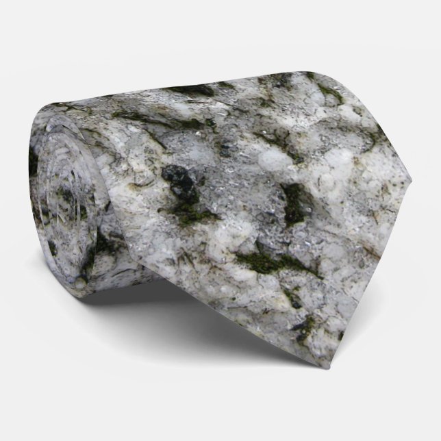 Granite Rock White Neck Tie (Rolled)