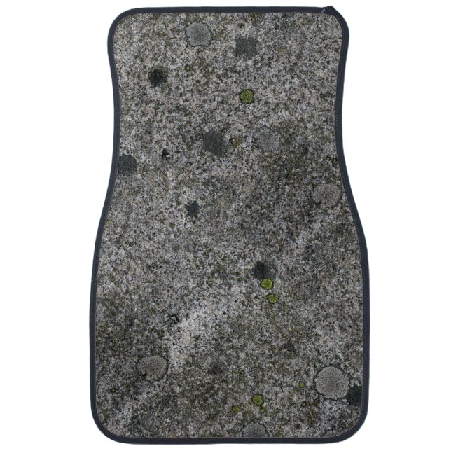 Granite Rock with Green Moss Car Floor Mat (Front)
