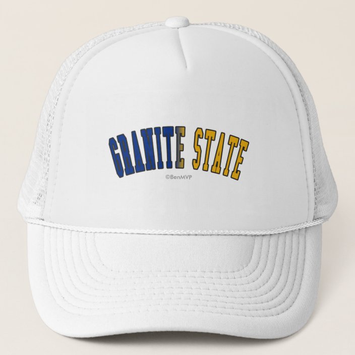 Granite State in State Flag Colors Hat