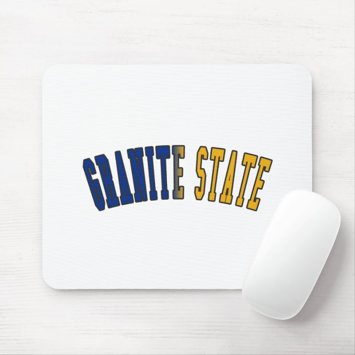 Granite State in State Flag Colors Mousepad
