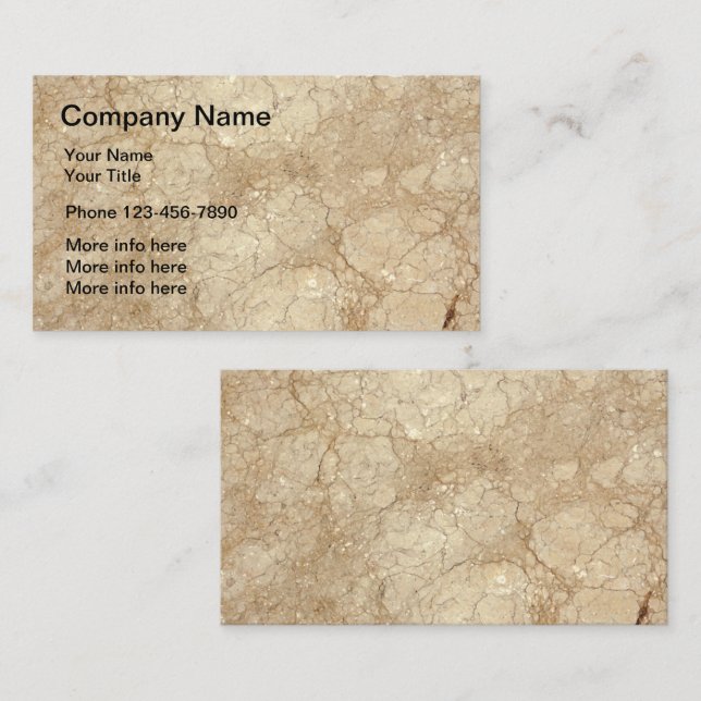 Granite Stone Look Background Business Card (Front/Back)