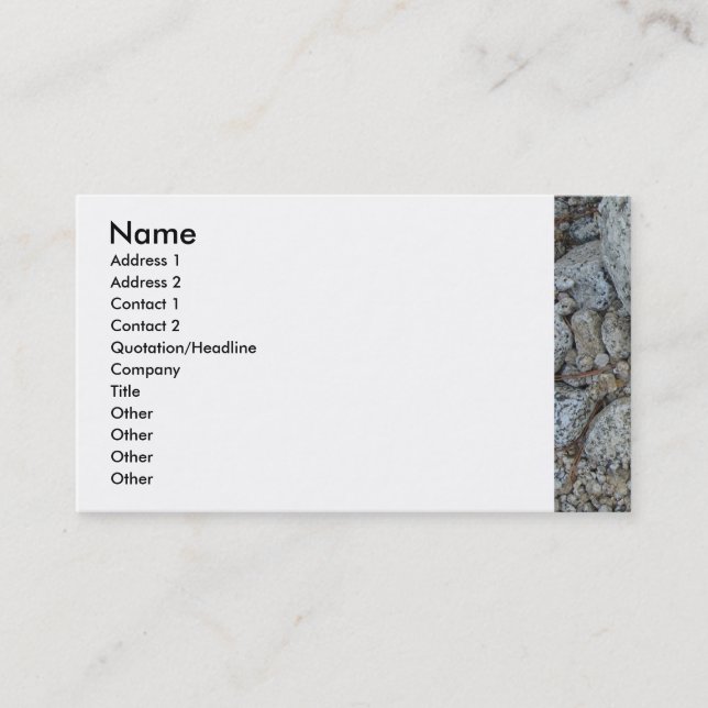 Granite Stones Business Card (Front)