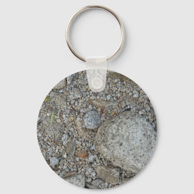 Granite Stones Print Gray Key Chain (Front)