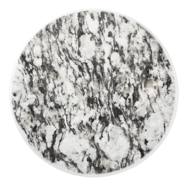 Granite texture | Background of marble in black Ceramic Knob (Front)