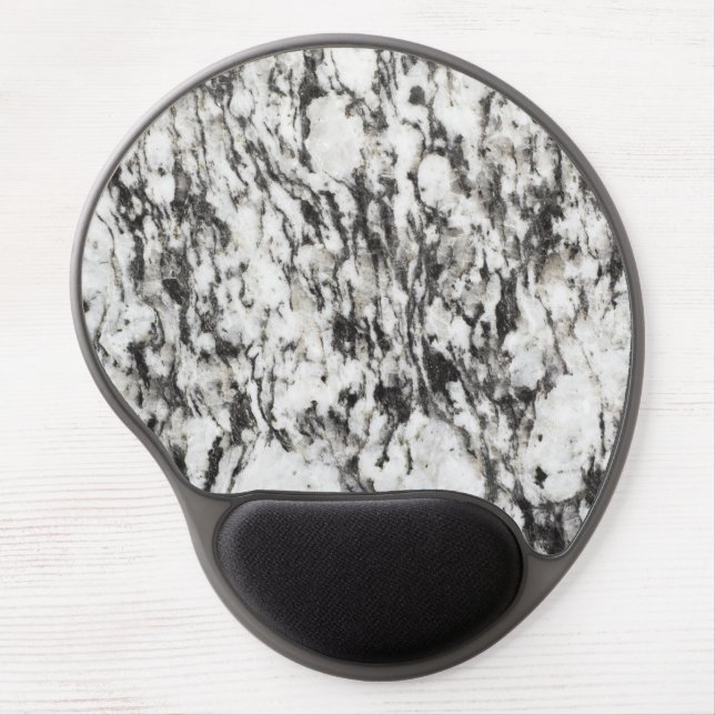 Granite texture | Background of marble in black Gel Mouse Pad (Front)