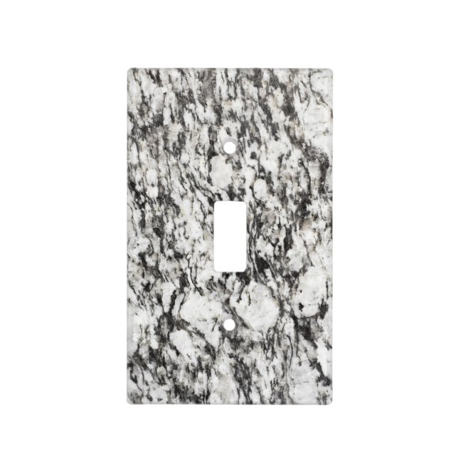 Granite texture | Background of marble in black Light Switch Cover (Front)