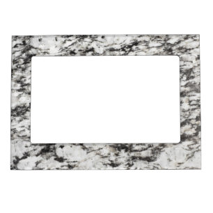 Granite texture   Background of marble in black Magnetic Photo Frame