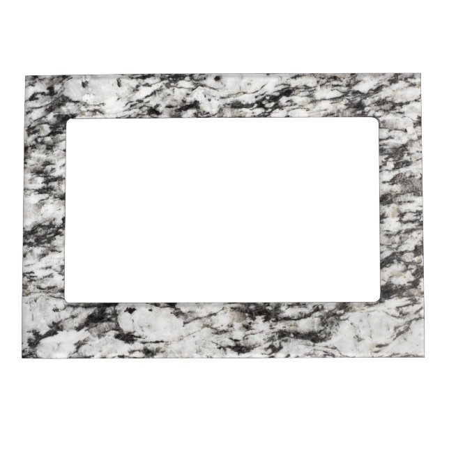 Granite texture | Background of marble in black Magnetic Photo Frame (Front)