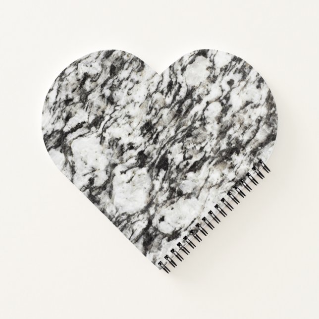 Granite texture | Background of marble in black Notebook (Back)