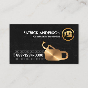 Granite Texture Bronze Chain Saw Business Card