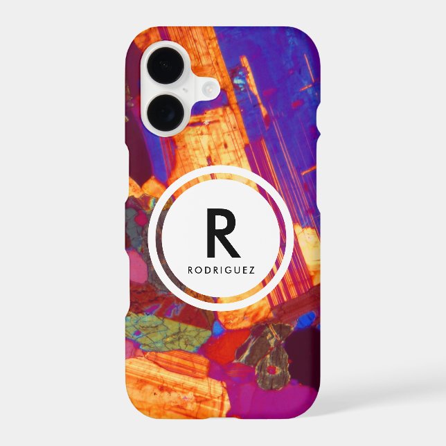 Granite Thin Section with Gypsum Plate Monogram Case-Mate iPhone Case (Back)