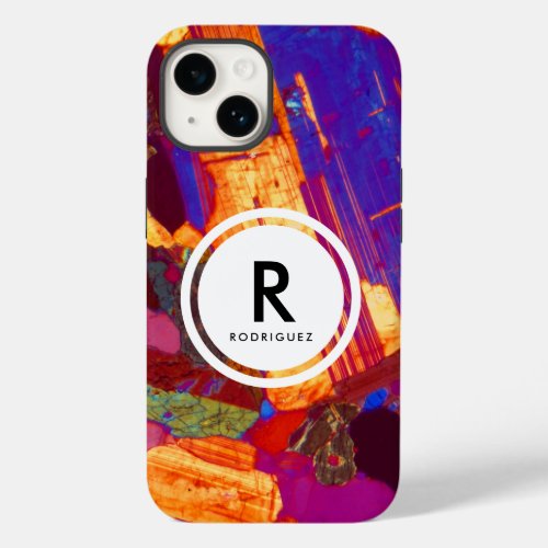 Granite Thin Section with Gypsum Plate Monogram Case_Mate iPhone 14 Case