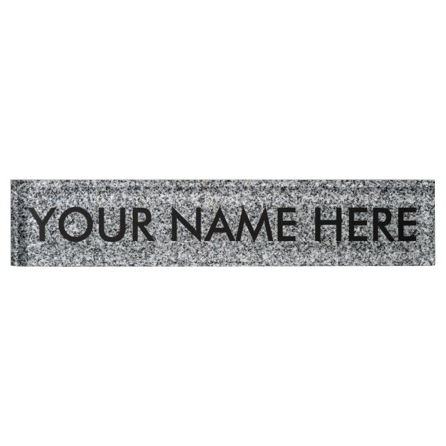 GRANITE v.2 (fine grain / architectural texture) ~ Desk Name Plate (Front)