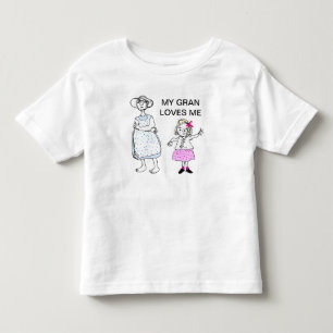 Granma and grandaughter toddler t-shirt