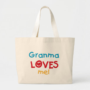 Granma Loves Me T-shirts and Gifts Large Tote Bag