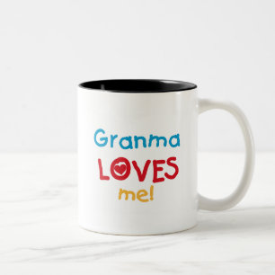 Granma Loves Me T-shirts and Gifts Two-Tone Coffee Mug