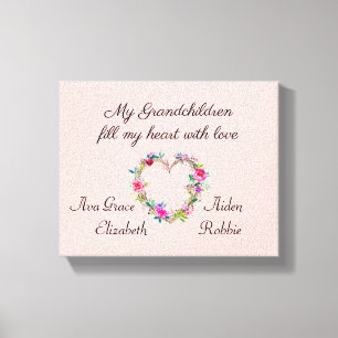 Granmother's Personalized Canvas Print