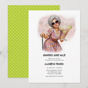 Grannies Gone Wild Funny Bachelorette Party Invitation