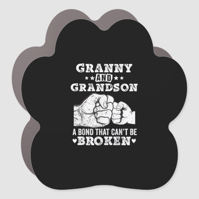 Granny And Grandson A Bond That Cant Be Broken Car Magnet (Front)