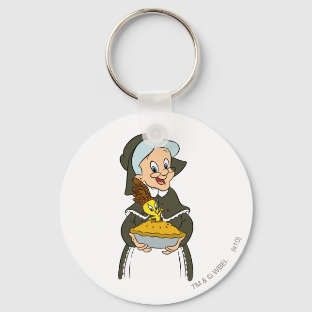 Granny and TWEETY™ Pie Keychain (Front)