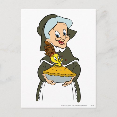 Granny and TWEETYâ Pie Postcard
