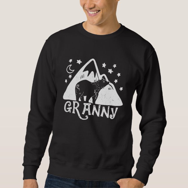 Granny Bear Floral Cute  Mother's Father's Day Sweatshirt (Front)