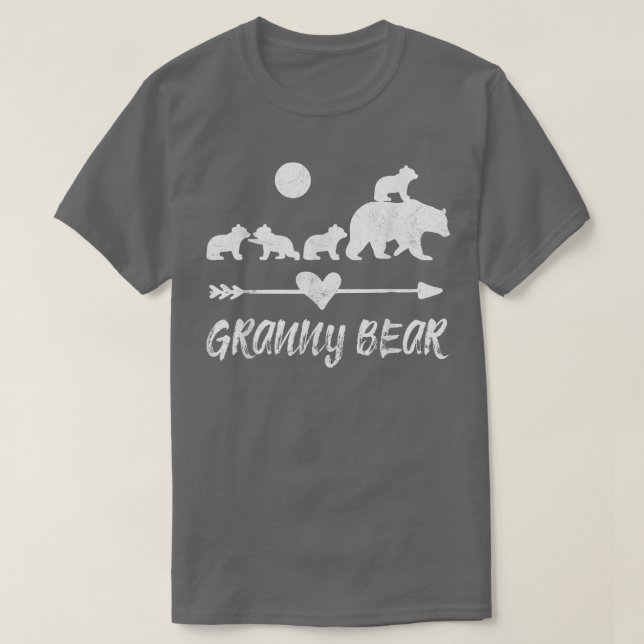 Granny Bear Shirt with Four Cute Bear Cubs Gift  (Design Front)