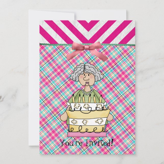 Granny Cake birthday invitation (Front)