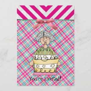 Granny Cake birthday invitation