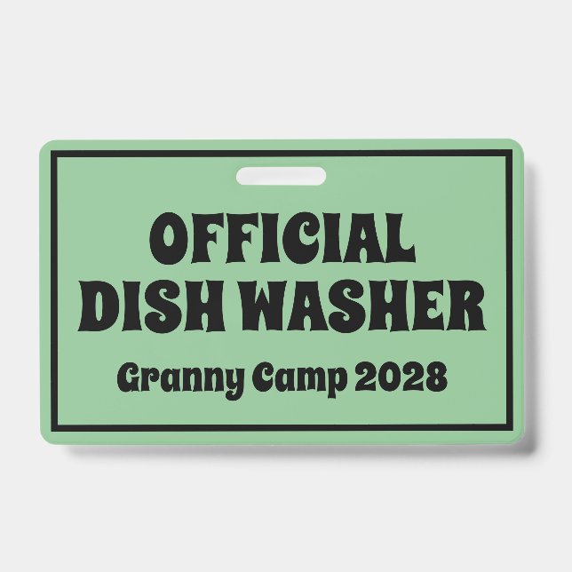 Granny Camp Retro Text Badge (Front)