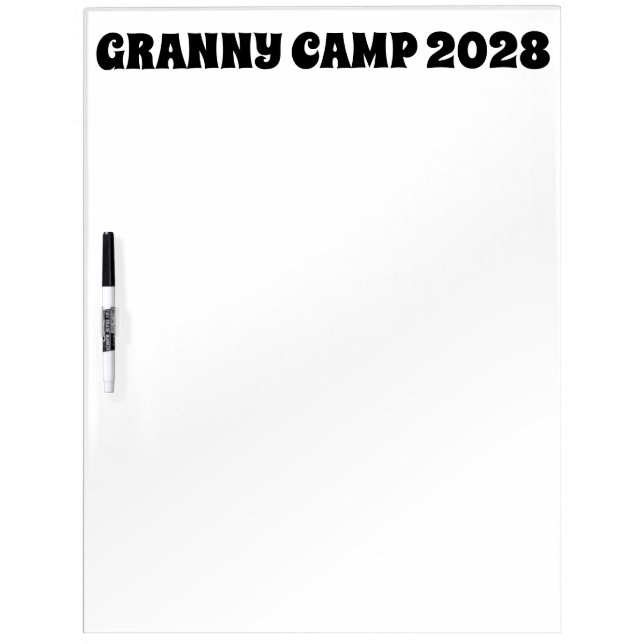 Granny Camp Retro Text Dry Erase Board (Front)