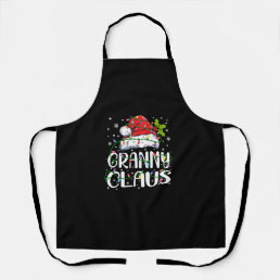 Granny Claus Christmas Santa Hat Matching Family X Apron