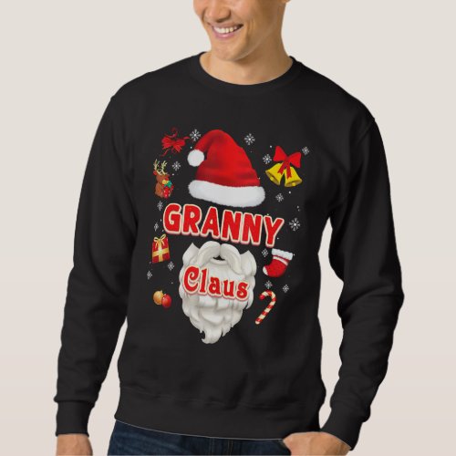 Granny Claus Christmas Santa Merry Xmas Ugly Sweat Sweatshirt