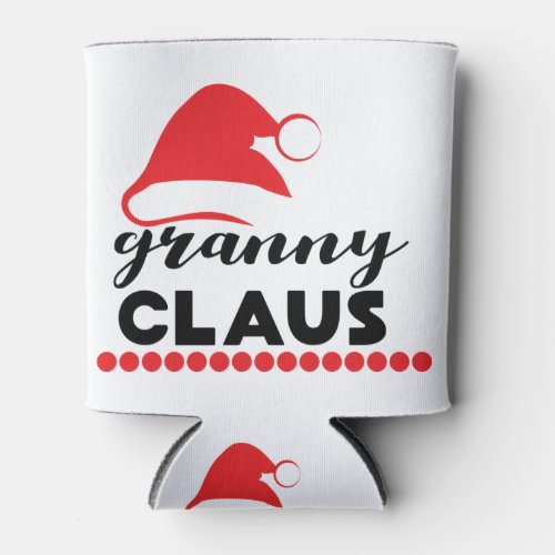 Granny Claus Merry Christmas grandma family gift Can Cooler