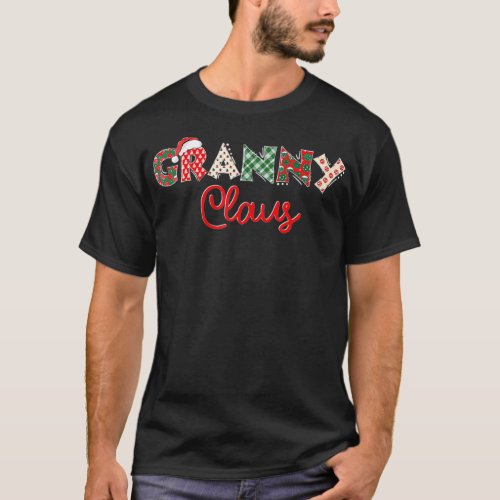 Granny Claus Santa Hat Merry Christmas Cute Granny T_Shirt