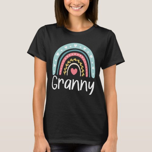 Granny Cute Grandma Family Matching Rainbow T_Shirt