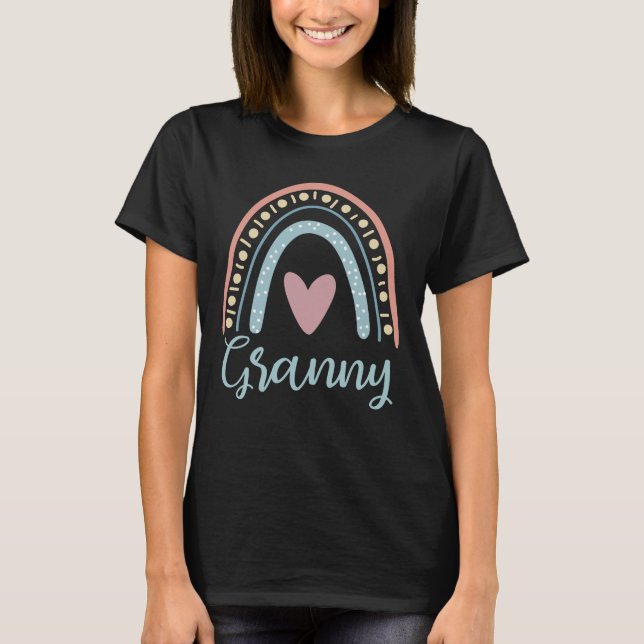 Granny Cute Grandma Family Matching Rainbow T-Shirt (Front)