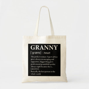 Granny Definition Grandma Funny Grandmother  Tote Bag